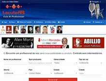 Tablet Screenshot of locutores.com.br